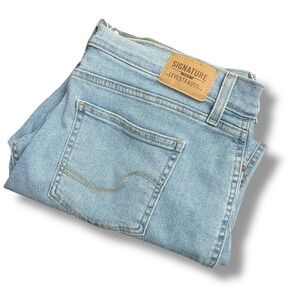 Signature Levi Heritage Boyfriend Jeans Women's Size 12-‎ W31 Distressed Cuffed